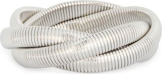Kenneth Jay Lane Woven Snake Chain Bracelet in Silver at Nordstrom Rack