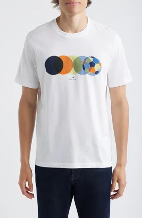 Paul Smith Football Graphic T-Shirt in White at Nordstrom, Size Xx-Large