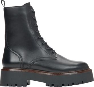 Estro & Luminara Schoenen, Dames, Zwart, 40 EU, Leer, Zwarte Enkellaarsjes