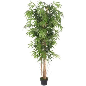 Mobili Rebecca Mobili Rebecca - Plante Artificielle Bambou Rebecca Mobili Jauda 180x50x50 Polyester Bois De Bambou Vert Marron