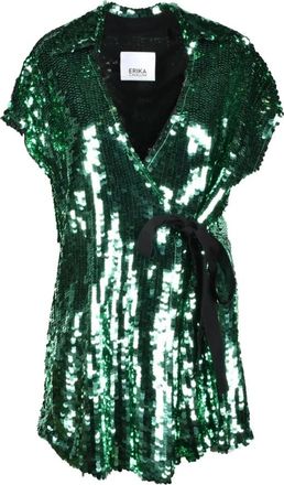 Erika Cavallini Semi Couture Maglia - Dames - Feestkleedjes - Groen - S - Polyester - Kleedjes