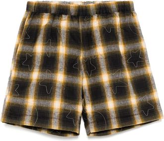 Sky High Farm Shorts imbottiti a quadri - Giallo