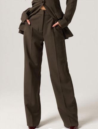 Line & Dot Marilla Trouser Pant In Olive