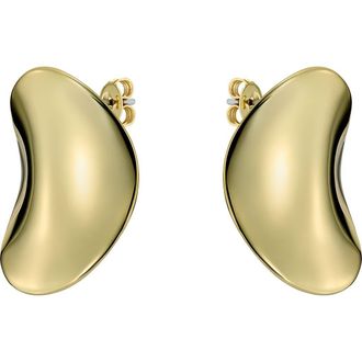 Ted Baker Conya Concave Large Stud Earrings in Metallic Gold at Nordstrom