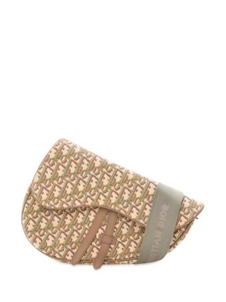 Dior 2020 Multicolor Oblique Canvas Saddle crossbody bag - unisex - Canvas - One Size - Brown