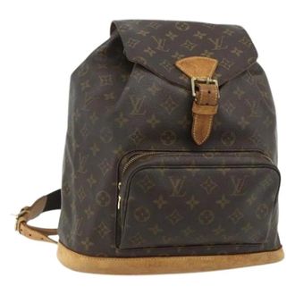 Louis Vuitton Pre-owned Backpacks, female, Brown, Size: ONE SIZE Pre-owned Montsouris GM Backpack
