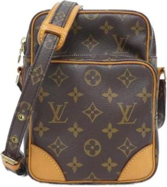 Louis Vuitton Vintage, unisex, Bruin, ONE Size, Tweedehands Canvas Louis Vuitton tassen