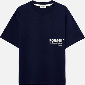 Pompeii Mens Pompeii Navy Boxy Graphic T-Shirt - Blue - Size: 38