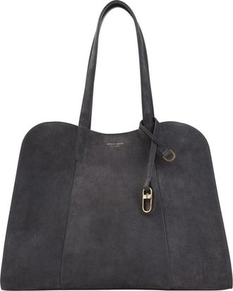 Giorgio Armani Schoudertas - Dames - Schoudertassen - Grijs - ONE Size - Su&egrave;de - Tassen