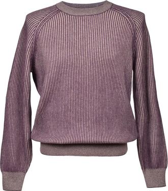 Brunello Cucinelli Purple Cashmere Crew Neck Sweater, Brand Size 50 (US Size 40)