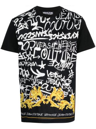 Versace Jeans Couture T-shirt con stampa - Nero