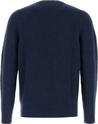 Fedeli Mens Argentina Ml Sweater Navy Virgin Wool Nylon