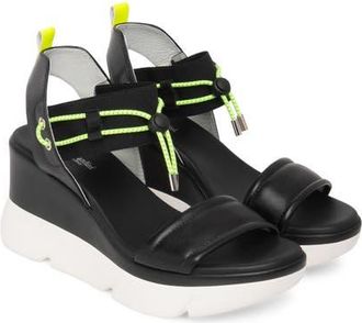 Nero Giardini Platform Wedge Sandal in Black at Nordstrom, Size 10Us