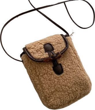 Generic Chic Fluffy Mobile Phone Bag Versatile Crossbody and shoulder bag, Easy Carry Womens Purse