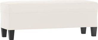 vidaXL Banco De Tela De Microfibra Beige 100x35x41 Cm Vidaxl