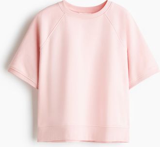 H&M Sweatshirt mit Kurzarm - Helles Mattrosa