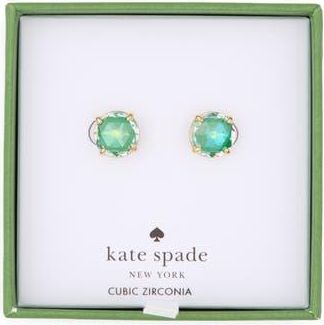 Kate Spade New York boxed round stud earrings in Emerald at Nordstrom Rack