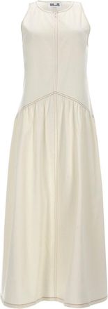 Baum Und Pferdgarten Neutrals Almina Gathered Waist Midi Dress
