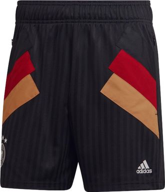 adidas Germany Icon Shorts Asia Sizing Black Yellow Red HC1268