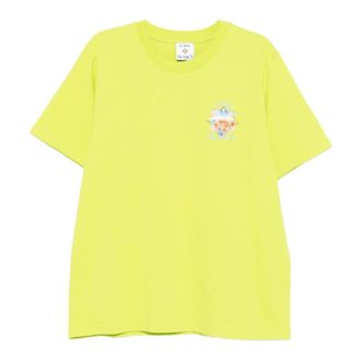 Casablanca Flower Court Icon Tennis Landscape Classic - male - Casablanca - T-Shirts - Yellow - S - Tops