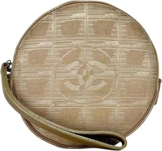Chanel Pre-owned Pouch - Dames - Vintage Clutch - Beige - ONE Size - Nylon - Vintage