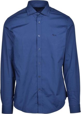 Harmont & Blaine overhemd - Heren - Casual Overhemden - Blauw - S - Katoen - Overhemden