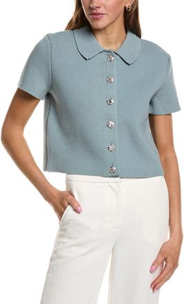 endless rose Endless Rose Jewel Buttoned Cropped Knit Top