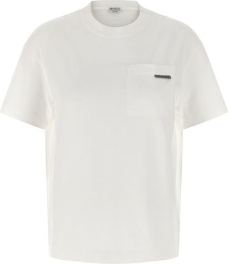 Brunello Cucinelli White Monile T-shirt