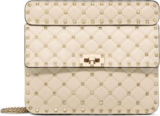 Valentino Garavani medium Rockstud Spike tote bag - women - Lambskin/Lambskin/Metal - One Size - Neutrals