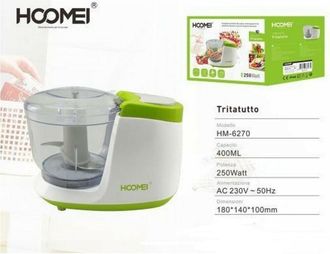 Trade Shop Trade Shop - Tritatutto Tritaverdure Frutta Trita Taglia Verdure 400 Ml 250w Hoomei Hm-6270