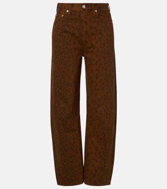 Citizens Of Humanity Miro leopard-print barrel-leg jeans