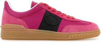 Valentino Garavani Pink Suede And Fabric Upvillage Sneakers