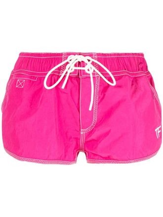 Tom Ford logo-print drawstring shorts - Pink