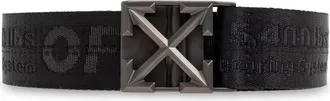 Off-white Belts, male, Black, Size: ONE SIZE Logo Belt