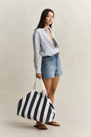 GANT Women Canvas Beach Bag (ONE SIZE) NAVY