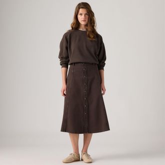 Levi's Yoked Western Skirt - Womens - 23 - Brown