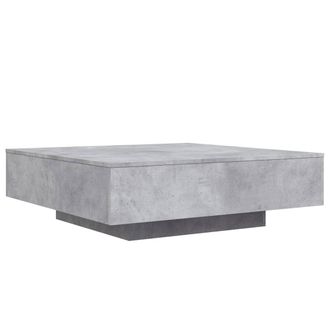vidaXL Mesa De Centro Madera De Ingenier&iacute;a Gris Hormig&oacute;n 100x100x31 Cm Vidaxl