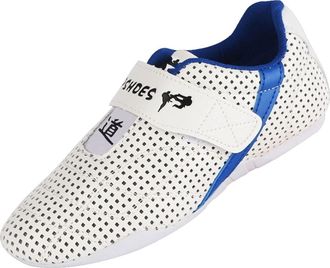 Generic Taekwondo Shoes, Breathable Martial Arts Sneakers, Sport Boxing Kung Fu Taichi Lightweight for Adults and Children(10.5 UK Child) White