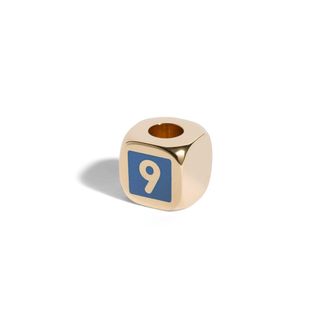 Miu Miu Enameled Metal Dice Charm, Woman, Periwinkle Blue