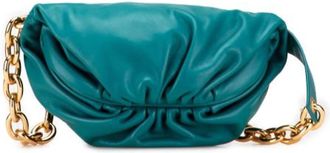 Bottega Veneta Pre-owned Belt Chain Pouch - Dames - Vintage Schoudertas - Blauw - ONE Size - Leer - Vintage