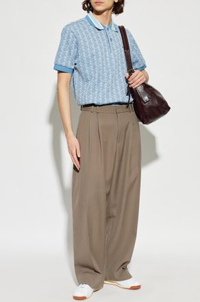 Lacoste Polo With Monogram, Mens, Blue