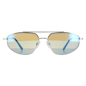 Serengeti Eyewear zonnebrillen Marlon SS539002 Glanzend zilver mineraal gepolariseerd 555 nm blauw