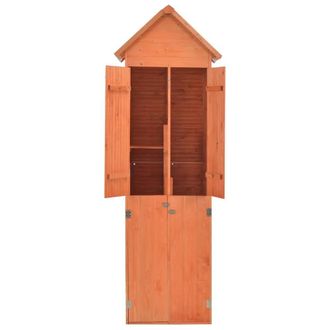 Berkfield Home Garden Storage Shed 71x60x213 cm Wood in Brown | Size: 71 x 60 x 213 cm