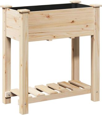 vidaXL Vidaxl - Maceta Para Jard&iacute;n Con Estante Beige 71 X 37 X 76.5 Cm