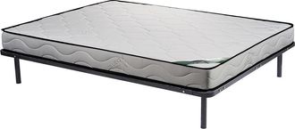 Vente-Unique Set 140 x 190 cm Rete a doghe + Materasso schiuma e rivestimento bamb&ugrave; - KANANI di NATUREA