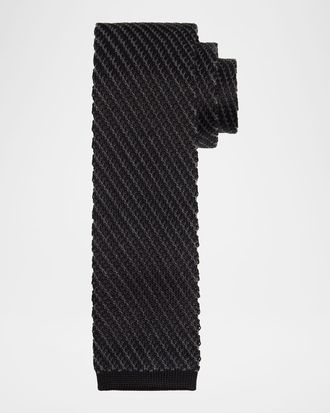 Brioni Men & apos;s Silk Textured Knit Tie