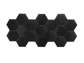 Pascal Morabito Cabecero terciopelo gris antracita 180 x 200 cm