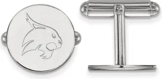 Diamond2Deal Sterling Silver Rhodium-plated Fancy Cuff Links