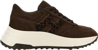Hogan H669 Allacciato H - Dames - Sneakers - Bruin - 40 EU - Leer - Schoenen