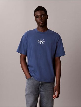 Calvin Klein Jeans Calvin Klein Mens Monologo Relaxed Tee - Navy - 2XL